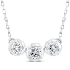 Thumbnail Image 1 of Memories Moments Magic Diamond Three-Stone Horizontal Necklace 1/2 ct tw 10K White Gold 18.5&quot;