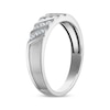 Thumbnail Image 2 of Now + Forever Men's Diamond Diagonal Wedding Band 1/6 ct tw 10K White Gold