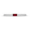 Thumbnail Image 3 of Neil Lane Baguette-Cut Natural Ruby & Diamond Anniversary Ring 1/4 ct tw 14K White Gold