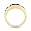 Thumbnail Image 3 of Now + Forever Men's Black & White Diamond Wedding Band 1/2 ct tw 10K Yellow Gold
