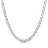 Thumbnail Image 1 of Cuban Curb Chain Necklace 6.8mm Hollow 14K White Gold 22&quot;