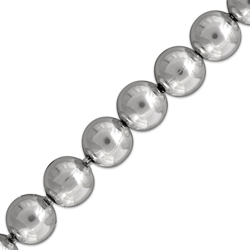 Main Image 2 of Bead Chain Bracelet 6mm Solid Sterling Silver 7.5&quot;