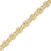 Thumbnail Image 2 of Italian Brilliance Diamond-Cut Flower Link Bracelet 14K Yellow Gold 7.5&quot;