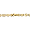 Thumbnail Image 3 of Italian Brilliance Diamond-Cut Flower Link Bracelet 14K Yellow Gold 7.5&quot;