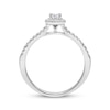 Thumbnail Image 2 of Now + Forever Round-Cut Diamond Pear-Shaped Halo Engagement Ring 1/2 ct tw 10K White Gold