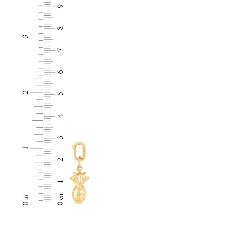 Main Image 5 of Charmed Memories Pineapple Charm 10K Yellow Gold