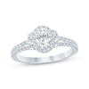 Thumbnail Image 1 of Now + Forever Oval-Cut Diamond Halo Engagement Ring 1 ct tw 14K White Gold