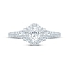 Thumbnail Image 3 of Now + Forever Oval-Cut Diamond Halo Engagement Ring 1 ct tw 14K White Gold