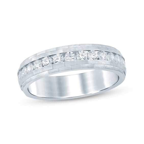 Now + Forever Diamond Brick Pattern Anniversary Ring 1/2 ct tw 14K White Gold