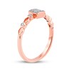 Thumbnail Image 2 of Multi-Diamond Cushion Frame Promise Ring 1/10 ct tw 10K Rose Gold