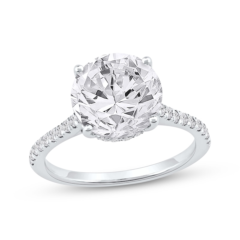 Main Image 1 of Now + Forever Lab-Grown Diamonds Round-Cut Engagement Ring 4-1/3 ct tw 14K White Gold