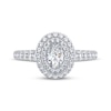 Thumbnail Image 3 of THE LEO Ideal Cut Diamond Oval Halo Engagement Ring 1 ct tw 14K White Gold