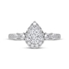 Thumbnail Image 3 of Now + Forever Lab-Grown Diamonds Pear-Shaped Halo Engagement Ring 3/4 ct tw 14K White Gold