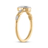 Thumbnail Image 2 of Multi-Diamond Pear-Shaped Promise Ring 1/8 ct tw 10K Yellow Gold