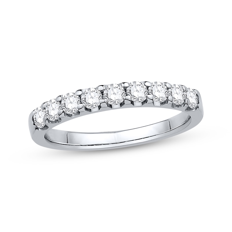 Main Image 1 of Now + Forever Diamond Wedding Band 1/2 ct tw Round-cut 14K White Gold