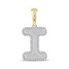 Thumbnail Image 1 of Diamond Puff Letter I Initial Charm 1/3 ct tw 10K Yellow Gold