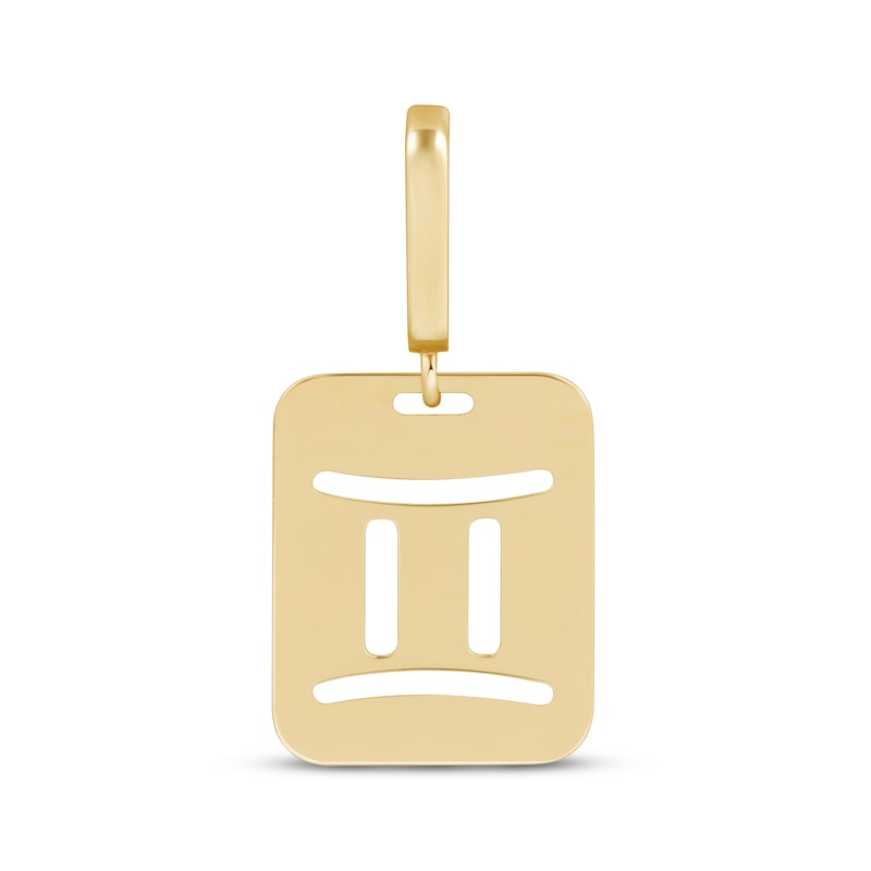 Main Image 1 of Charmed Memories Zodiac Gemini Cutout Charm 10K Yellow Gold