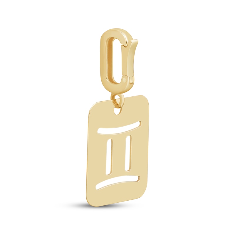 Main Image 3 of Charmed Memories Zodiac Gemini Cutout Charm 10K Yellow Gold