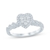 Thumbnail Image 1 of Now + Forever Multi-Diamond Heart-Shaped Engagement Ring 1/3 ct tw 10K White Gold