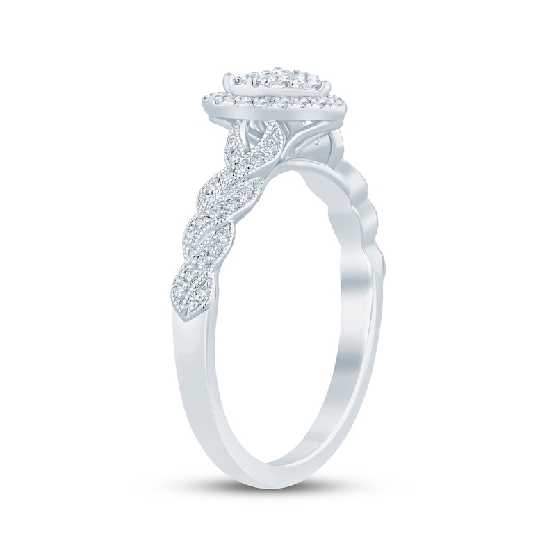 Main Image 2 of Now + Forever Multi-Diamond Heart-Shaped Engagement Ring 1/3 ct tw 10K White Gold