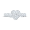 Thumbnail Image 3 of Now + Forever Multi-Diamond Heart-Shaped Engagement Ring 1/3 ct tw 10K White Gold