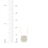 Thumbnail Image 3 of Multi-Diamond Cushion-Shaped Milgrain Frame Necklace 1/5 ct tw 10K Yellow Gold