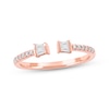 Thumbnail Image 1 of Baguette & Round-Cut Lab-Grown Diamond Deconstructed Ring 1/5 ct tw 10K Rose Gold