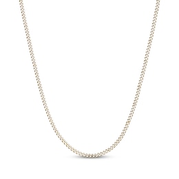 Curb Chain Necklace 4mm Yellow Ion-Plated Solid Stainless Steel 24"