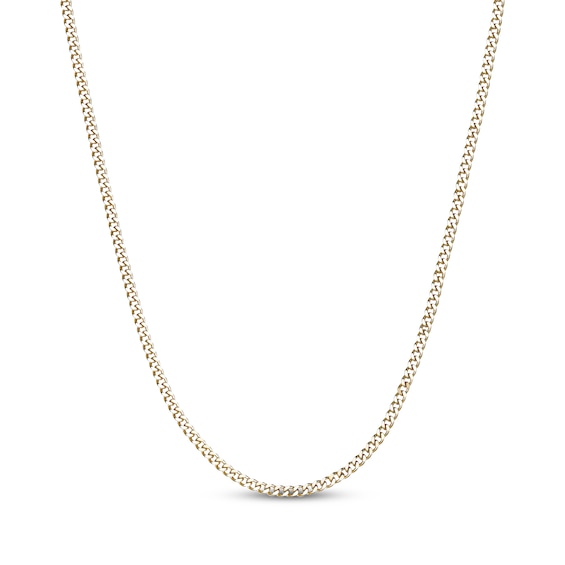 Curb Chain Necklace 4mm Yellow Ion-Plated Solid Stainless Steel 20"
