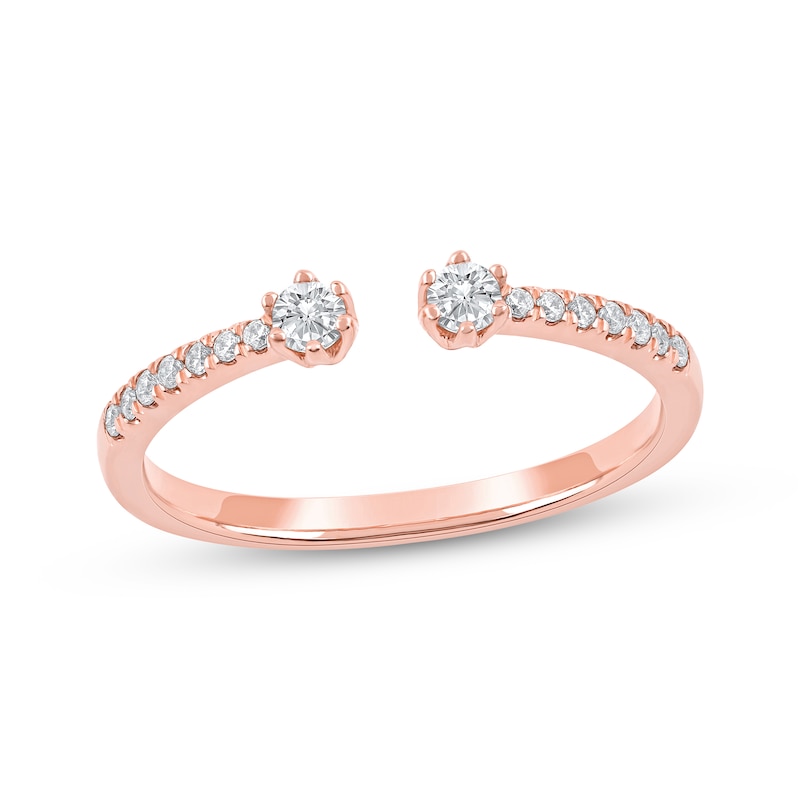 Main Image 1 of Lab-Grown Diamond Deconstructed Ring 1/5 ct tw 10K Rose Gold