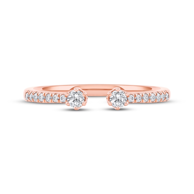Main Image 3 of Lab-Grown Diamond Deconstructed Ring 1/5 ct tw 10K Rose Gold