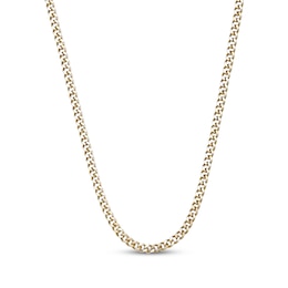 Curb Chain Necklace 6mm Yellow Ion-Plated Solid Stainless Steel 22"