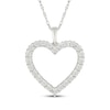 Thumbnail Image 1 of Diamond Heart Necklace 1/10 ct tw 10K White Gold 18&quot;