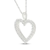 Thumbnail Image 2 of Diamond Heart Necklace 1/10 ct tw 10K White Gold 18&quot;