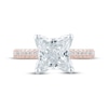 Thumbnail Image 4 of Monique Lhuillier Bliss Princess-Cut Lab-Grown Diamond Engagement Ring 3-5/8 ct tw 18K Two-Tone Gold