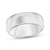 Thumbnail Image 1 of Now + Forever Men's Domed Comfort-Fit Wedding Band 10K White Gold 8mm
