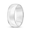 Thumbnail Image 2 of Now + Forever Men's Domed Comfort-Fit Wedding Band 10K White Gold 8mm