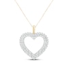 Thumbnail Image 1 of Diamond Two-Row Heart Outline Necklace 1 ct tw 10K Yellow Gold 18&quot;