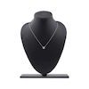 Thumbnail Image 5 of Multi-Diamond Cushion Halo Necklace 1/6 ct tw 10K White Gold 18"