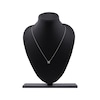 Thumbnail Image 6 of Multi-Diamond Cushion Halo Necklace 1/6 ct tw 10K White Gold 18"
