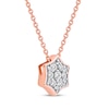 Thumbnail Image 2 of Diamond Curved Hexagon Necklace 1/10 ct tw 10K Rose Gold 18&quot;