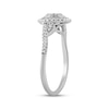 Thumbnail Image 2 of Diamond Scalloped Halo Fashion Ring 1/5 ct tw Sterling Silver
