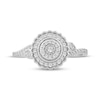 Thumbnail Image 3 of Diamond Scalloped Halo Fashion Ring 1/5 ct tw Sterling Silver