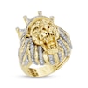 Thumbnail Image 2 of Men's Diamond Lion's Head With Crown Ring 1/2 ct tw 10K Yellow Gold
