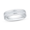 Thumbnail Image 1 of Now + Forever Men's Diamond Brushed Finish Wedding Band 1/4 ct tw 10K White Gold