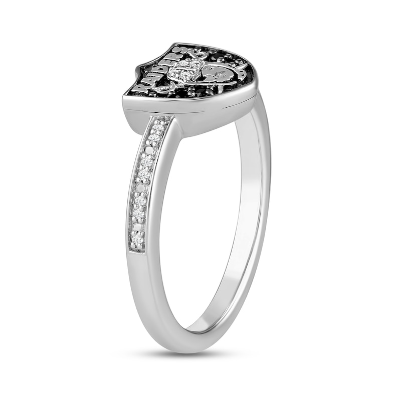 Main Image 5 of True Fans Las Vegas Raiders 1/15 ct tw Diamond Ring Sterling Silver