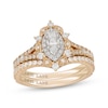 Thumbnail Image 1 of Neil Lane Marquise-Cut Diamond Halo Bridal Set 1 ct tw 14K Two-Tone Gold