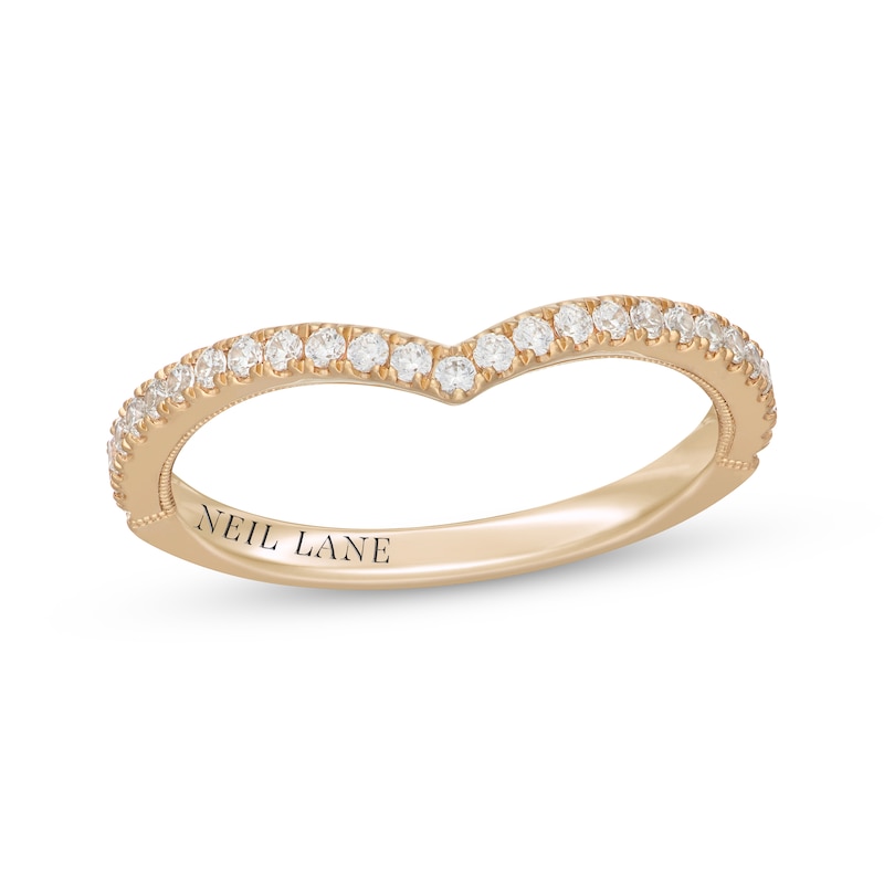 Main Image 1 of Neil Lane Diamond Chevron Wedding Band 1/4 ct tw 14K Yellow Gold