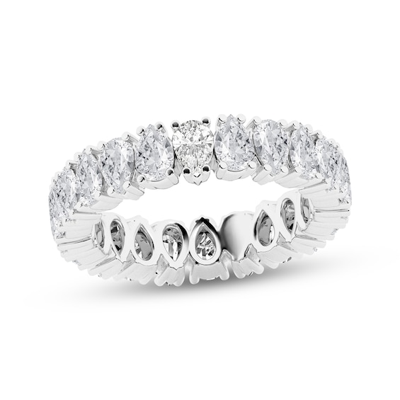 Now + Forever Pear-Shaped Lab-Grown Diamond Eternity Ring 3 ct tw 14K White Gold