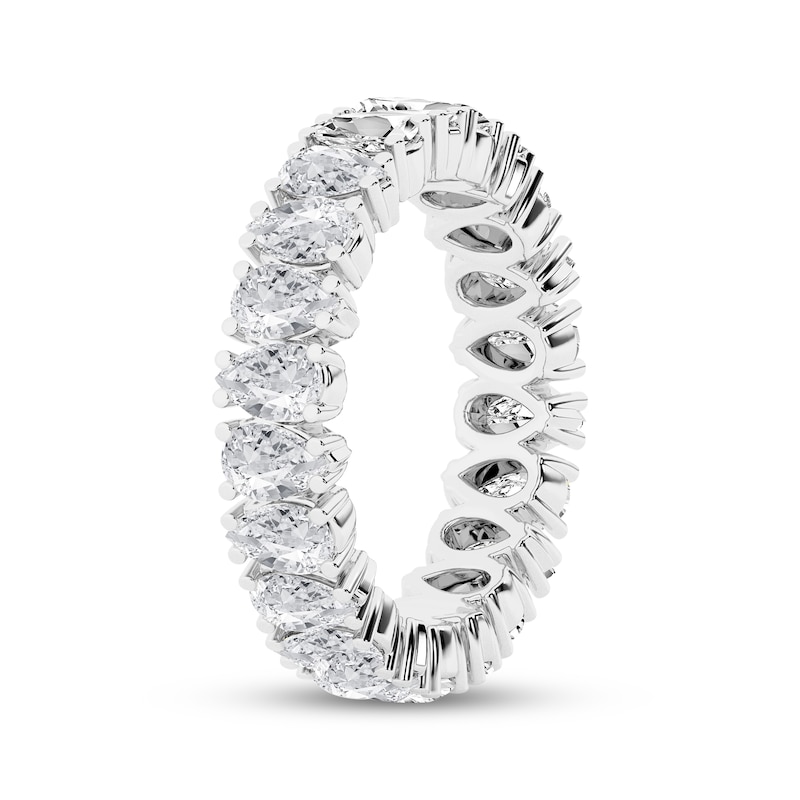 Main Image 2 of Now + Forever Pear-Shaped Lab-Grown Diamond Eternity Ring 3 ct tw 14K White Gold